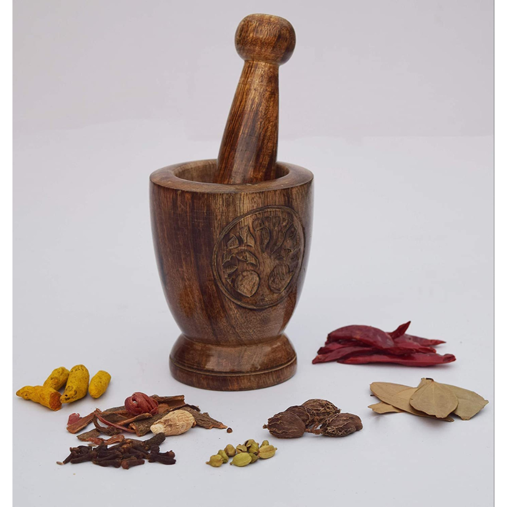 Wooden  Mortar Pestle 5