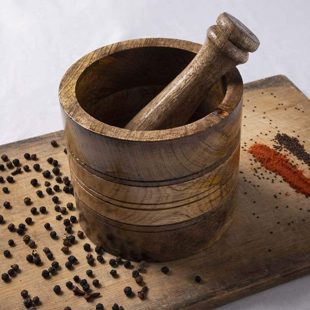 Wooden  Mortar Pestle 4